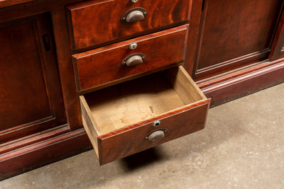 Extravagant Antique Cherry Mercantile Display Case