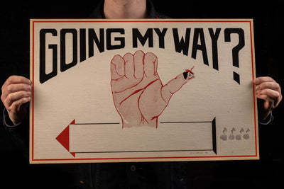 c. 1976 "Going My Way?" Sign