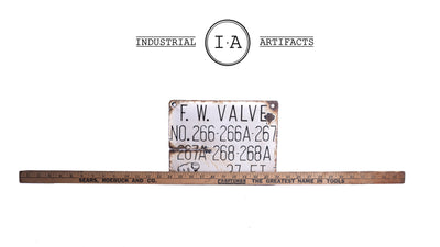 Antique Industrial Factory Porcelain Valve Sign