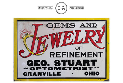 C. 1911 Jewelry Store Embossed Tin Sign