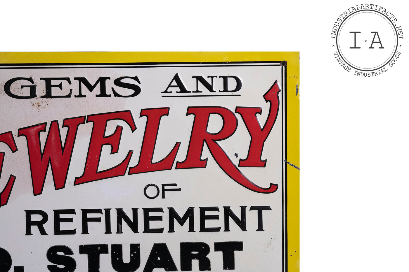 C. 1911 Jewelry Store Embossed Tin Sign