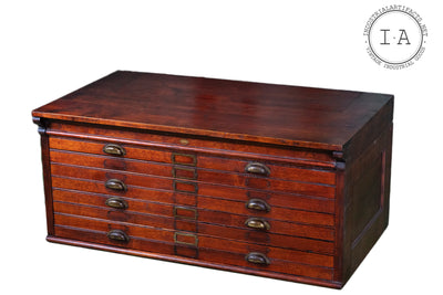 C. 1910 Wooden Flat File by Hamilton Mfg. Co.