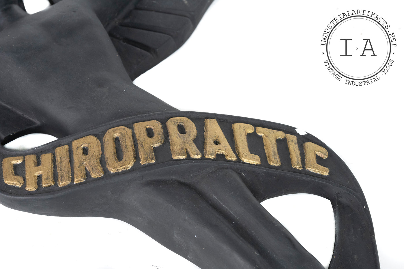 Vintage Plaster Chiropractic Health Medical Figural Sign