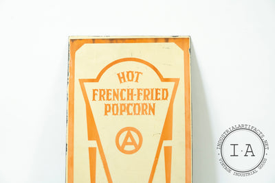 Art Deco Porcelain Theater Popcorn Sign