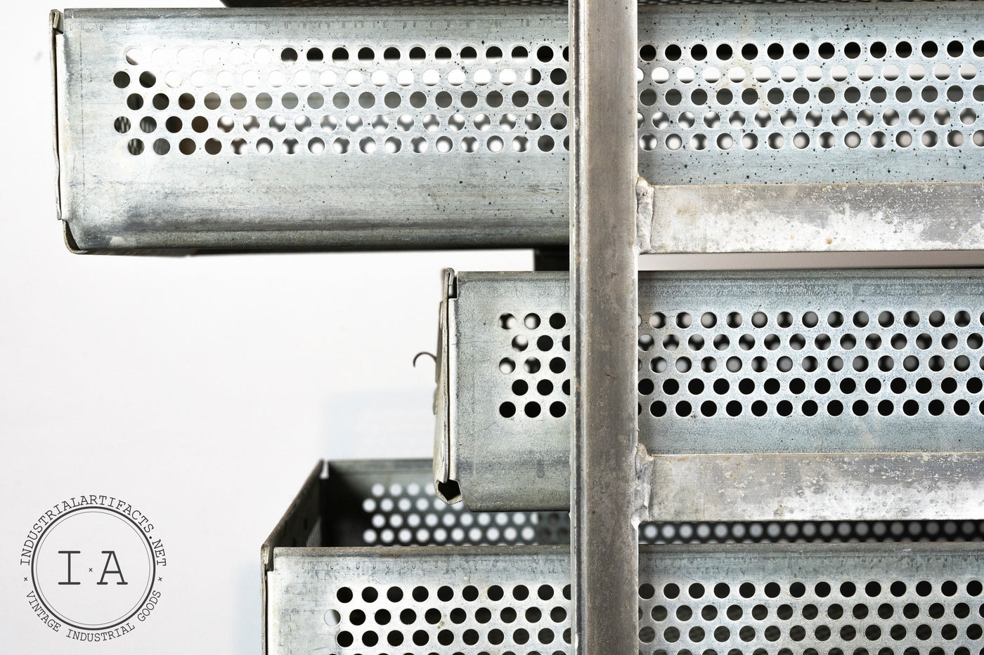 C. 1940 15 Drawer Aluminum Incubator Cabinet