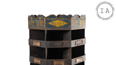 Antique Rotating Parts Bin by National