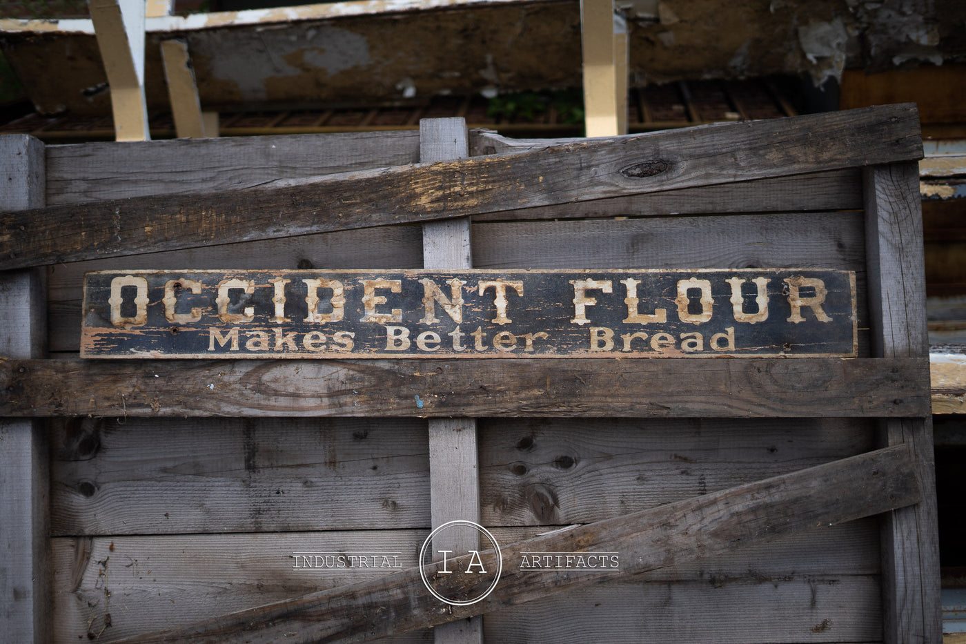 Turn Of The Century Hand Painted Wooden Bakery Sign