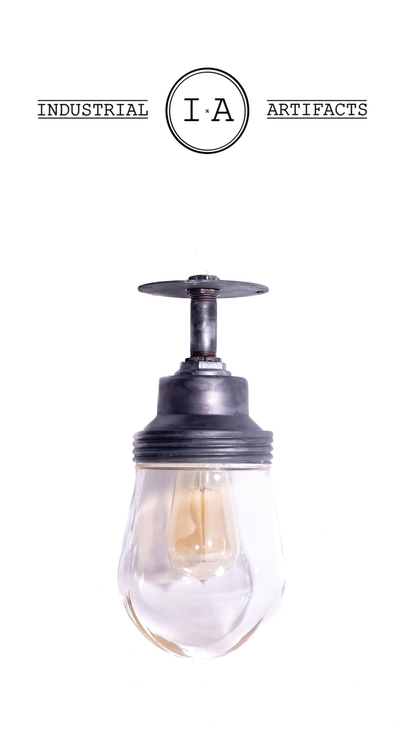 C. 1950 American Industrial Benjamin Ceiling Pendant Lamp