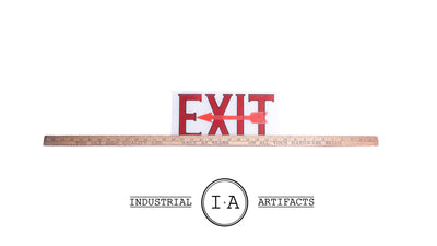 Antique Reverse Painted Exit Arrow Sign
