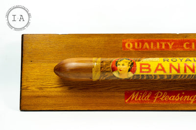 C. 1920 Royal Banner Cigar Wooden Figural Trade Sign