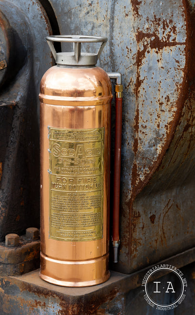 C. 1930 Industrial Brass Fire Extinguisher