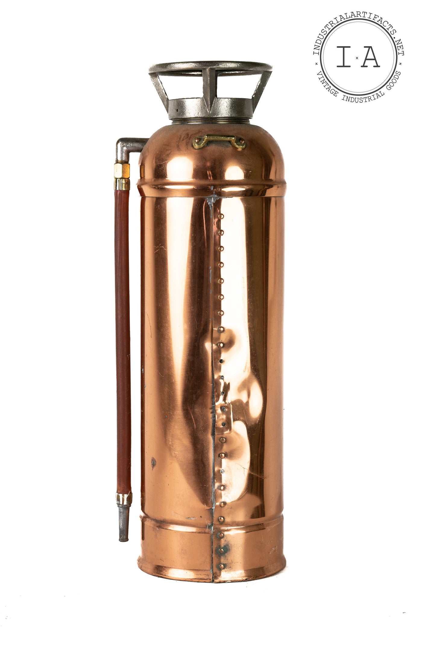 C. 1930 Industrial Brass Fire Extinguisher