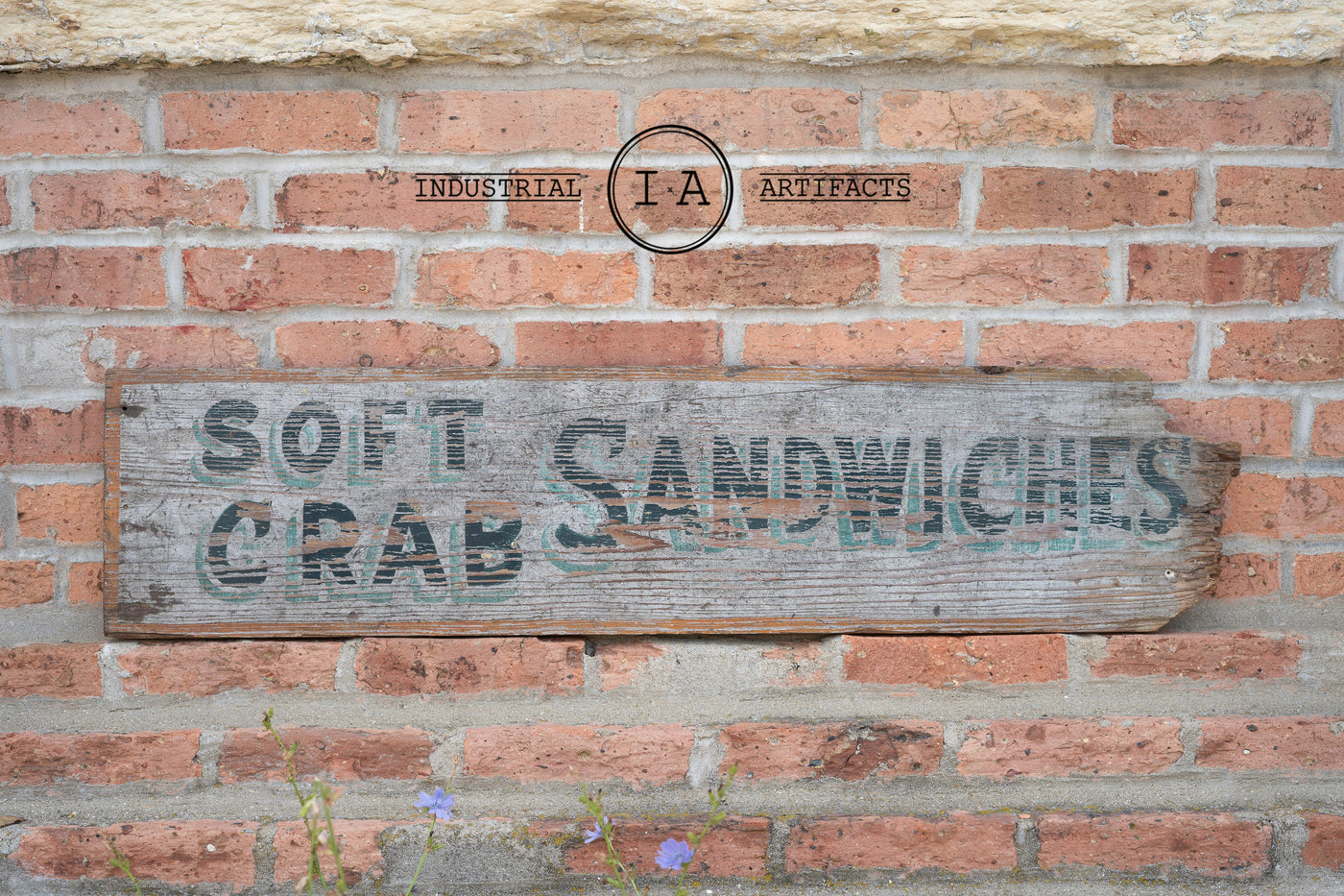 C. Early 1900s Hand Painted Wooden Restaurant Sign