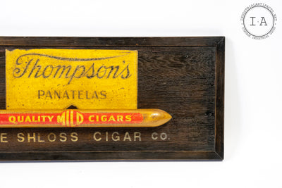 Antique Schloss Cigar Company Wooden Cigar Sign
