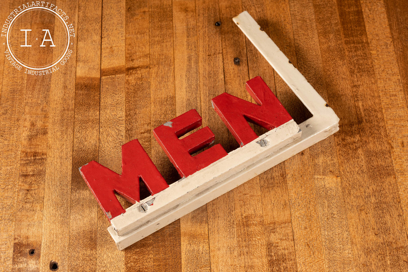 Vintage Three Dimensional Mens Room Sign