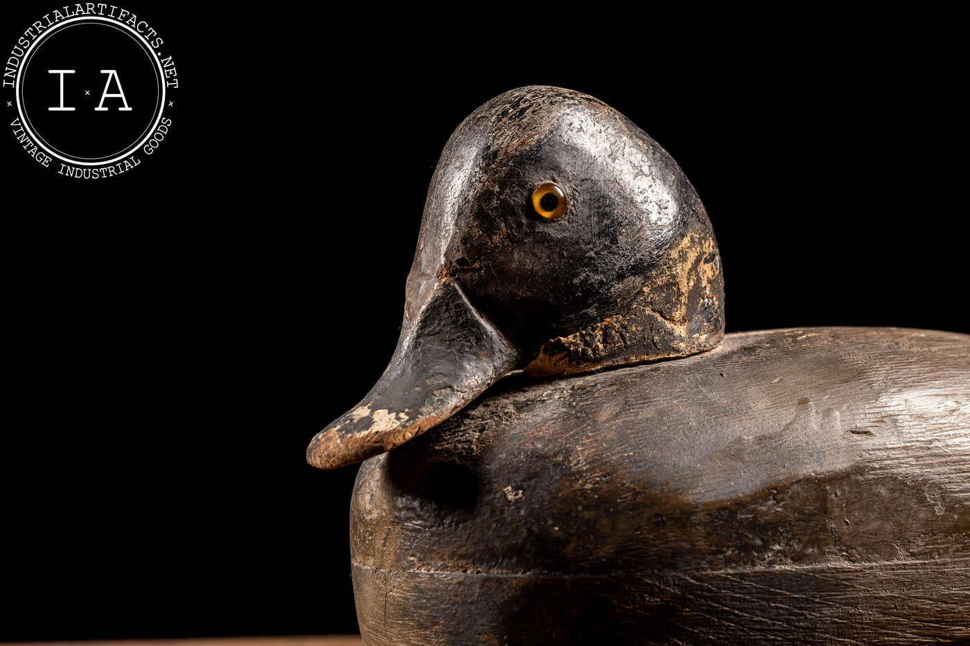 c. 1920 Low Head Blue Bill Duck Decoy