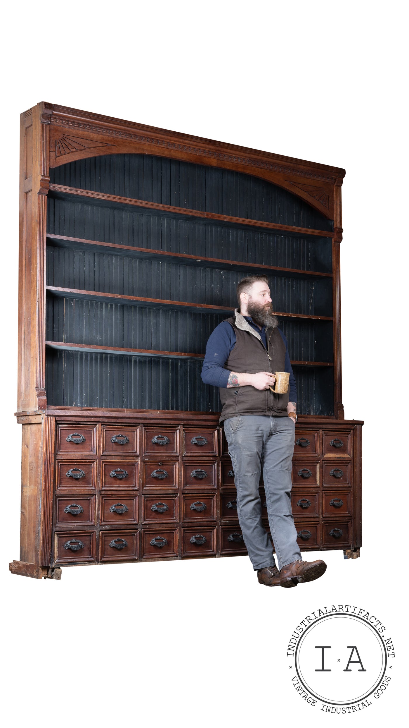 Turn Of The Century Apothecary Cabinet With Back Bar Display
