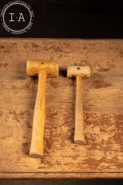 Pair Of Vintage Rawhide Garland Mallets