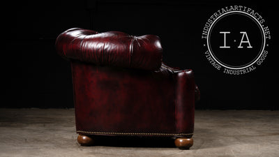 Oxblood Chesterfield Love Seat