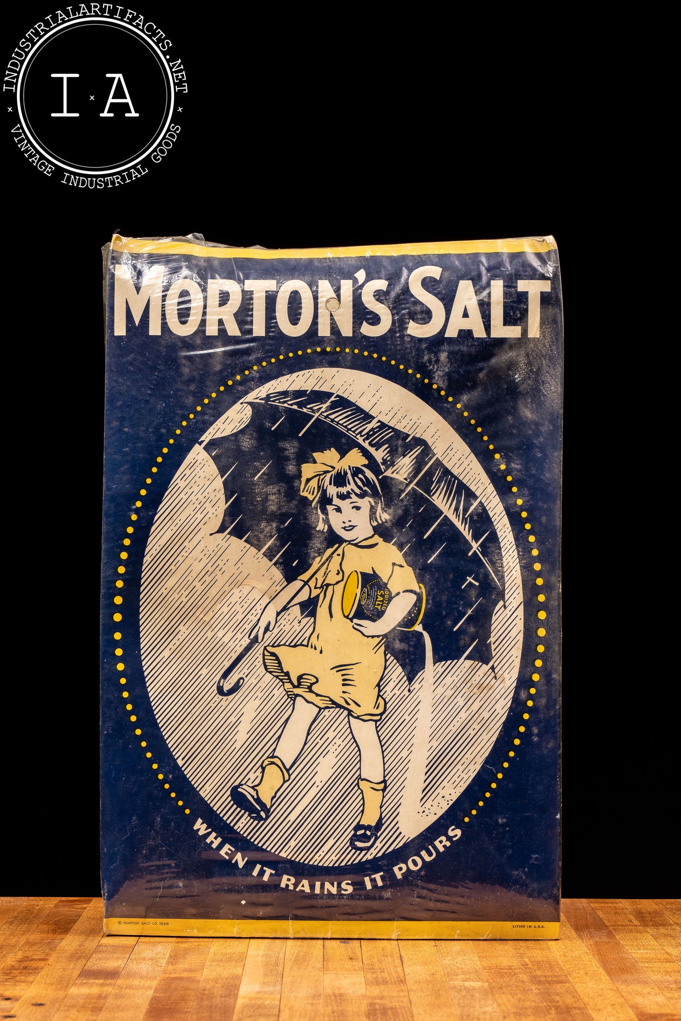 Early Cardboard Morton Salt Store Display