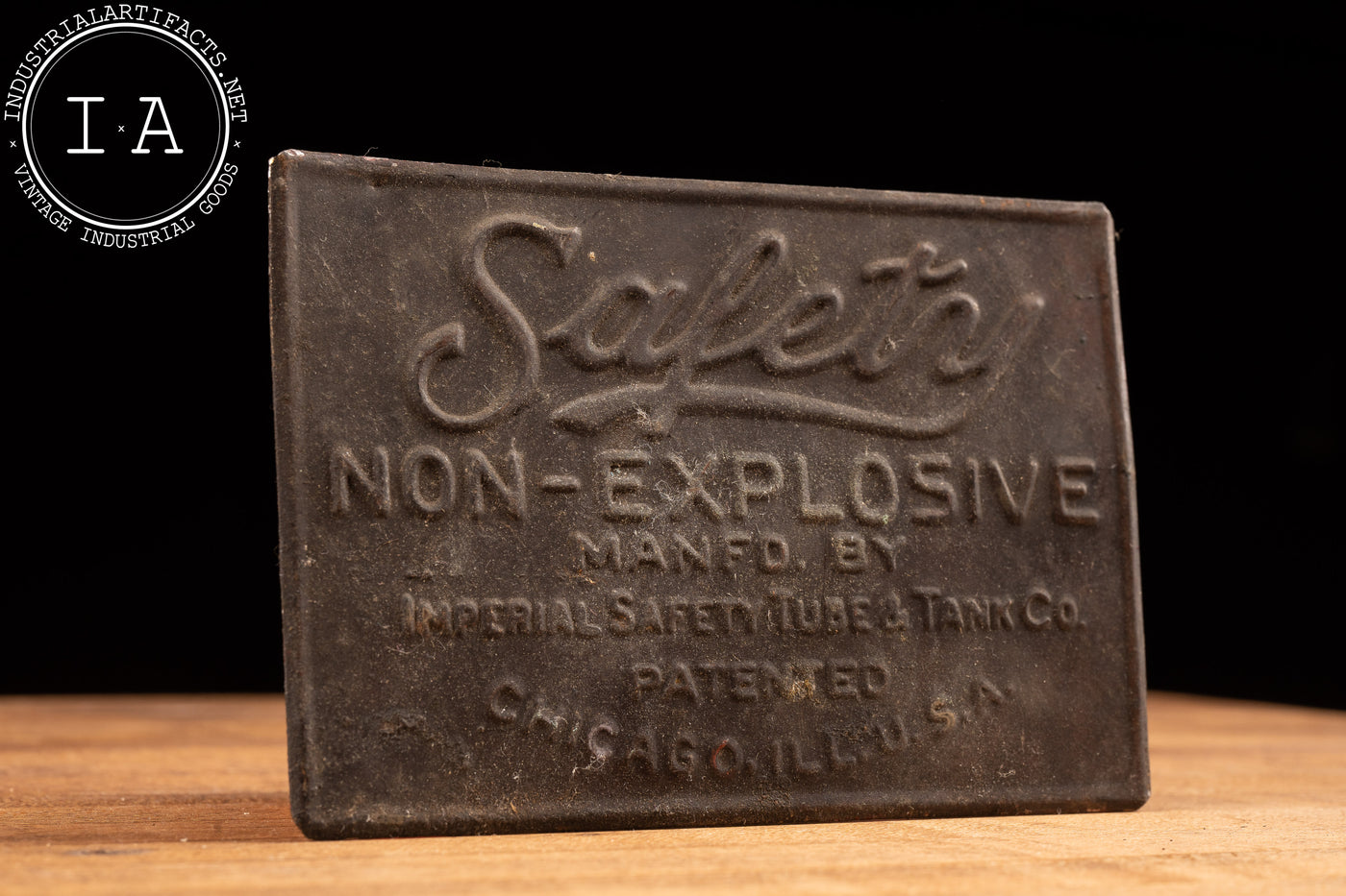 Small Antique Cast Safety Sign