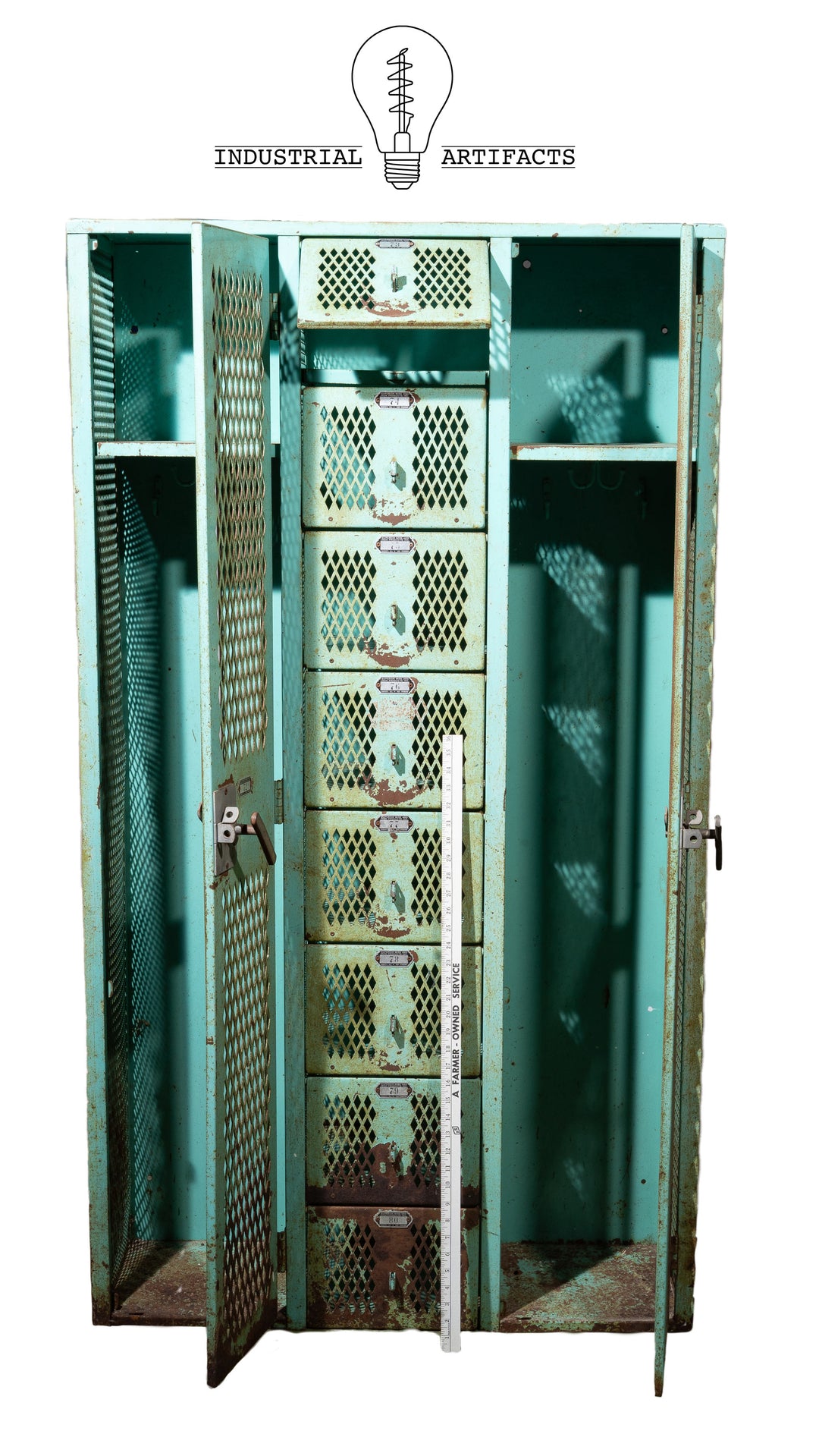 Vintage 1960s Steel Locker Set by Superior Wire & Iron Products