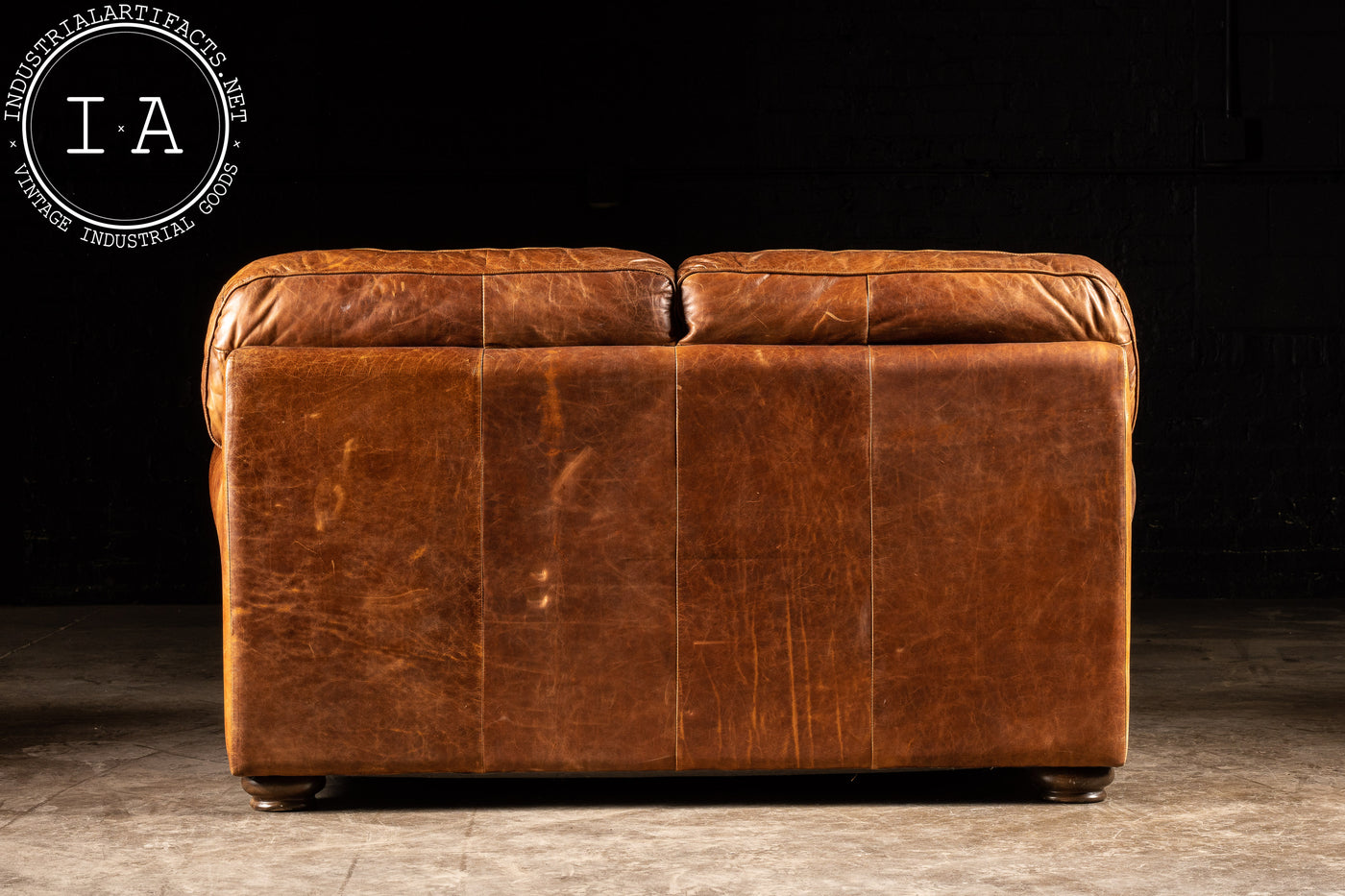 Vintage Leather Sofa in Camel