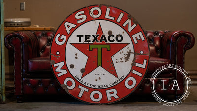 Porcelain Double-Sided Texaco Advertising Sign