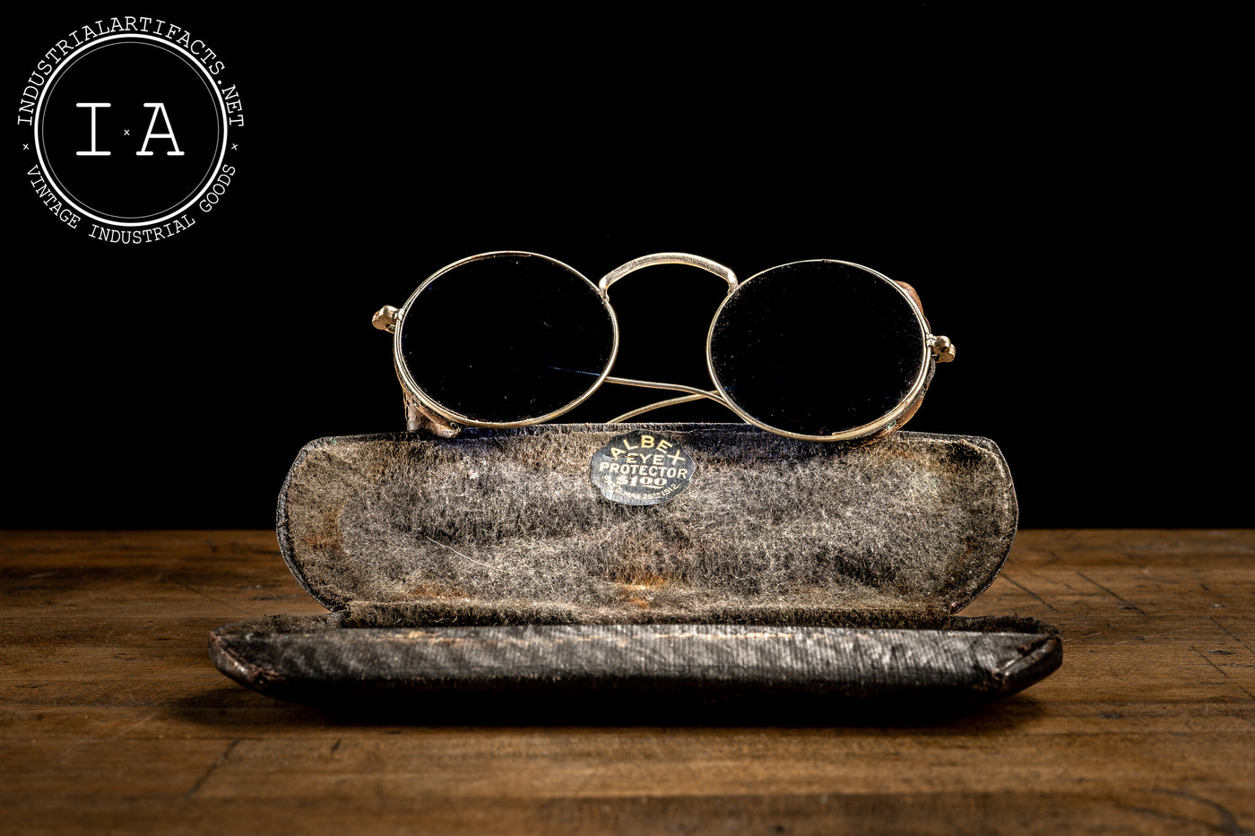 C. 1910 Albex Welding Glasses with Case