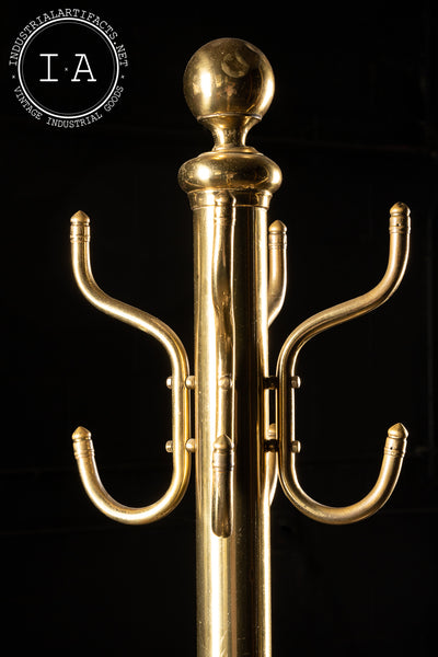 c. 1950 Brass Coat Rack