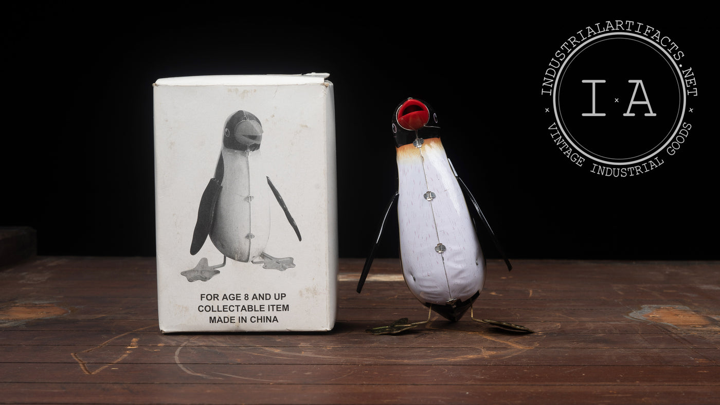 Vintage Wind-Up Tin Penguin Toy