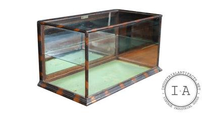 Antique Japanned Copper Display Case With Original Glass