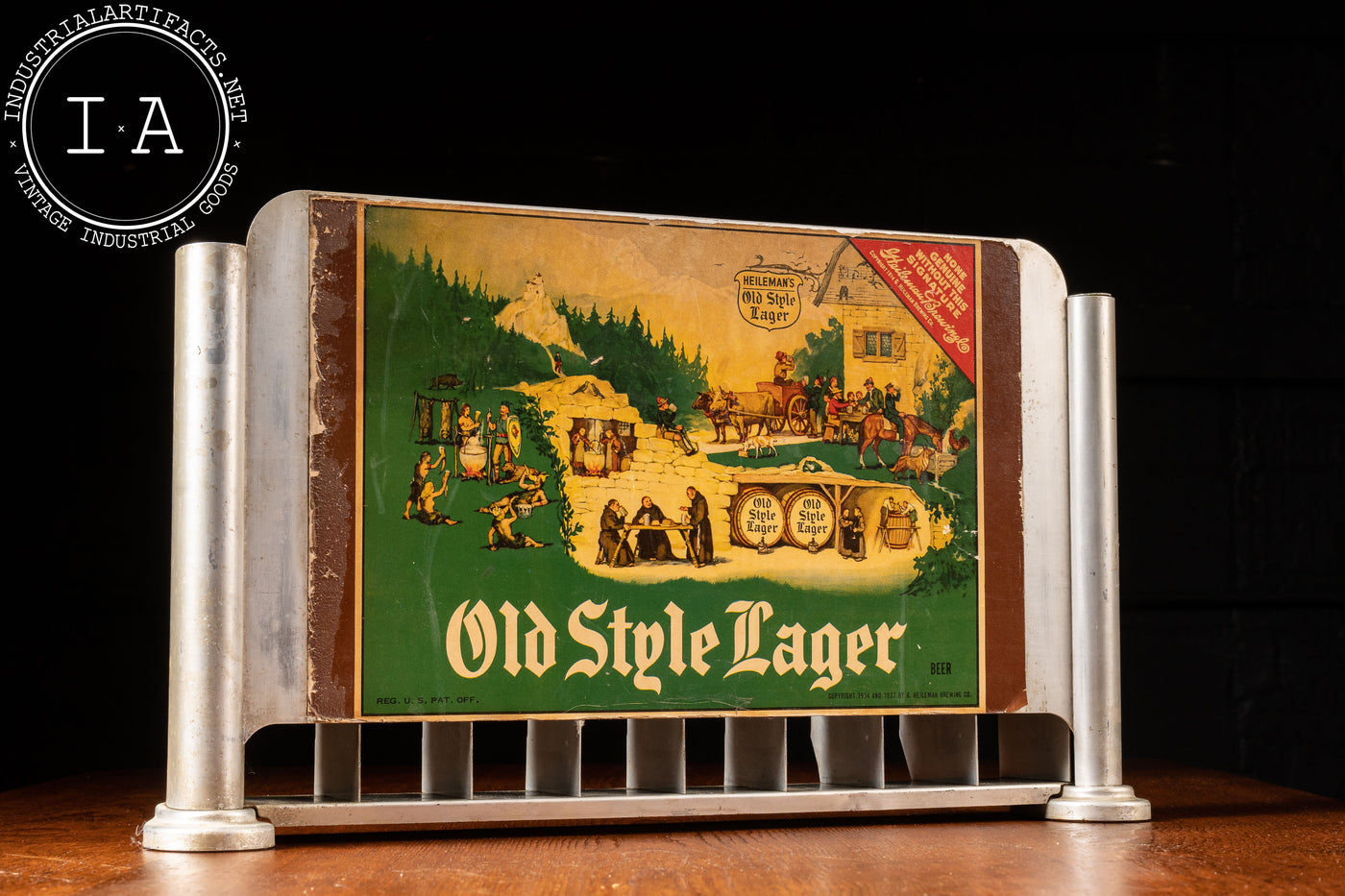 c. 1937 Old Style Beer POS Cigarette Dispenser