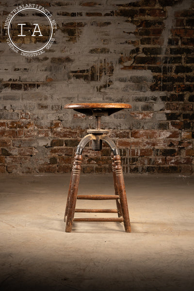 Antique Machinist Stool