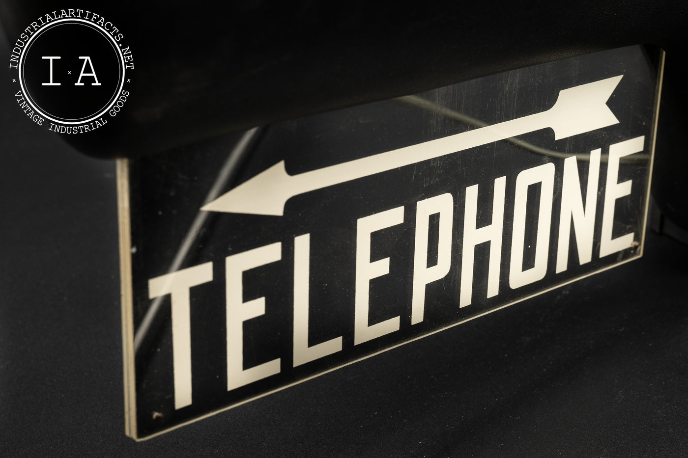 Vintage Art-Deco Lighted Telephone Sign – Industrial Artifacts
