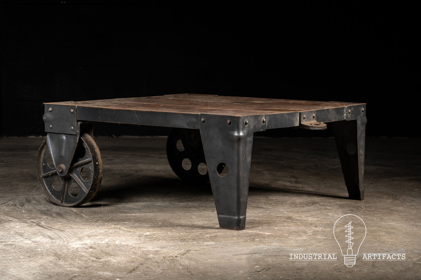 Industrial Antique Rolling Pallet Coffee Table