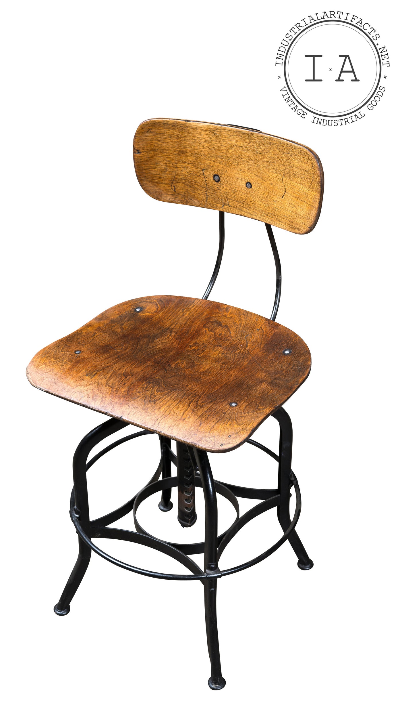 Antique Toledo Uhl Adjustable Draftsmans Chair