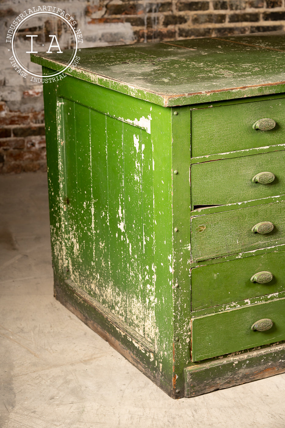 c. 1900 Industrial Foundry Flat File Counter