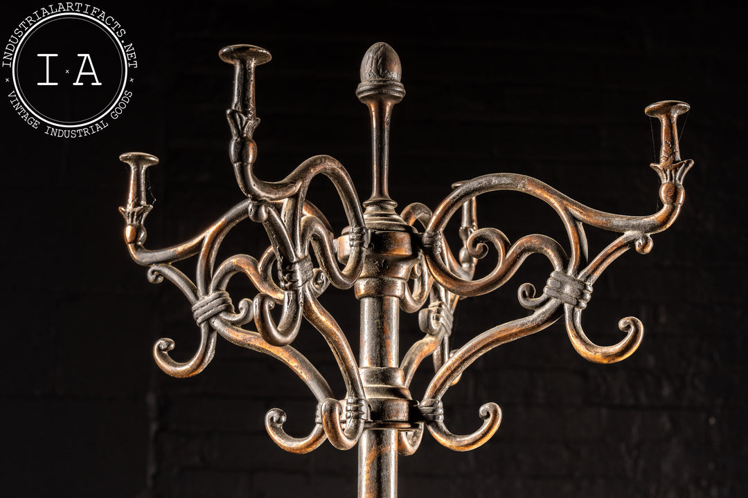 Early 20th Century Japanned Barber Shop Coat Rack – Industrial