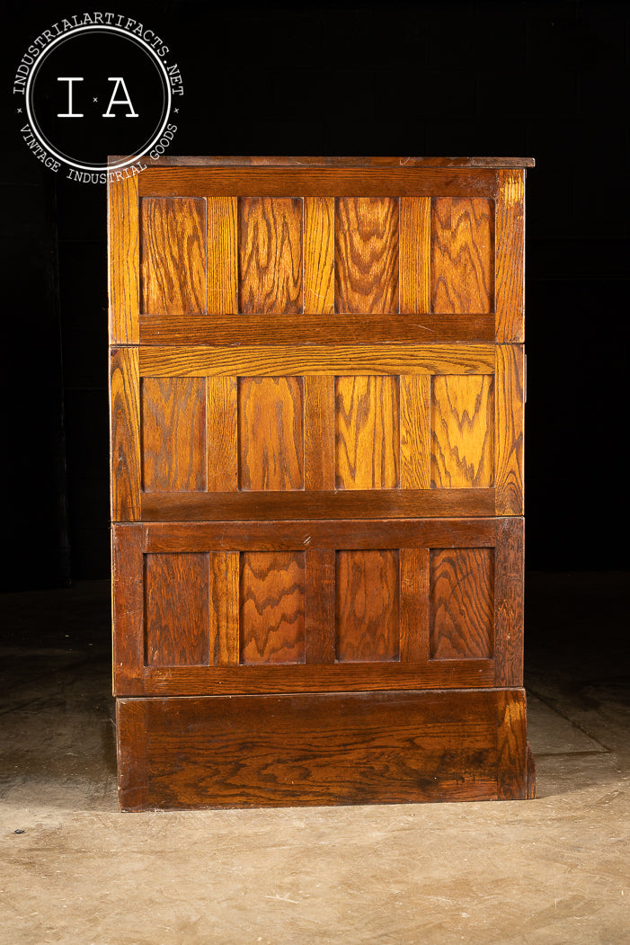 Early 20th Century Ten Drawer Red Oak Flat File Cabinet