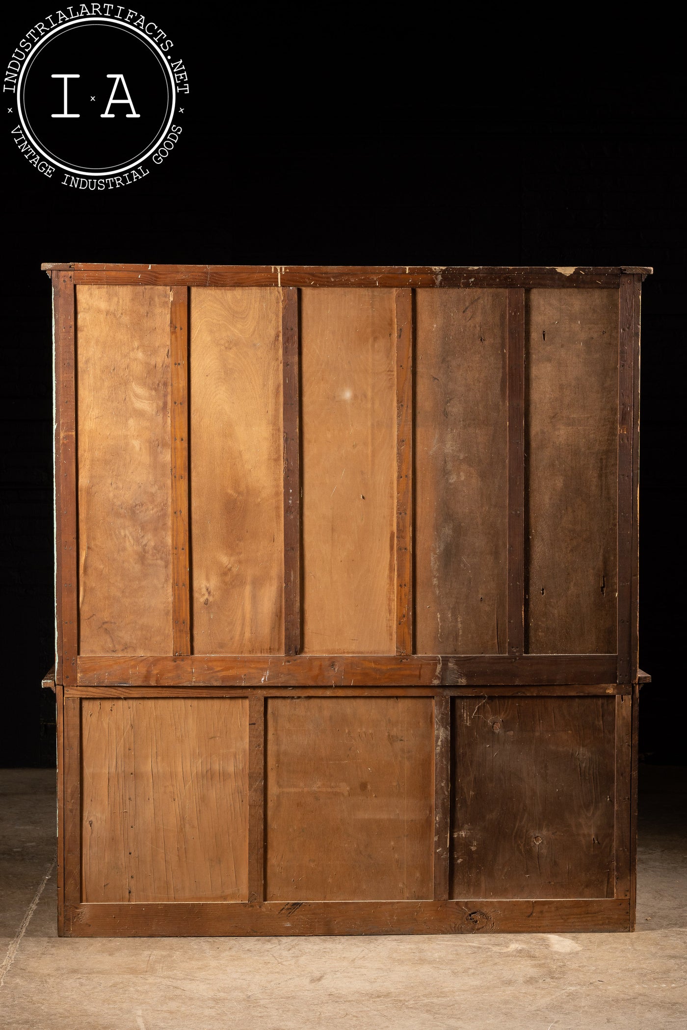 Massive Early Industrial Parts Cabinet