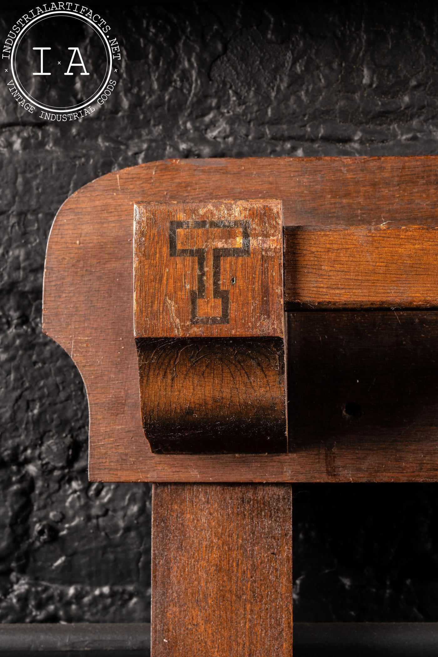 c. 1923 Brunswick Mahogany Billiards Cue Rack