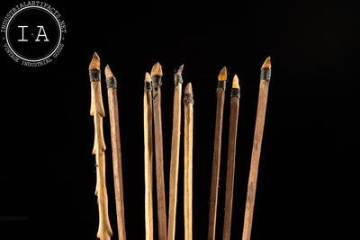 Assortment of 10 Early Peruvian Arrows with Straight Bow