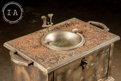 Ornate Clawfoot Ashtray and Humidor