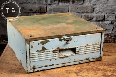 Blue Chippy Metal Cabinet