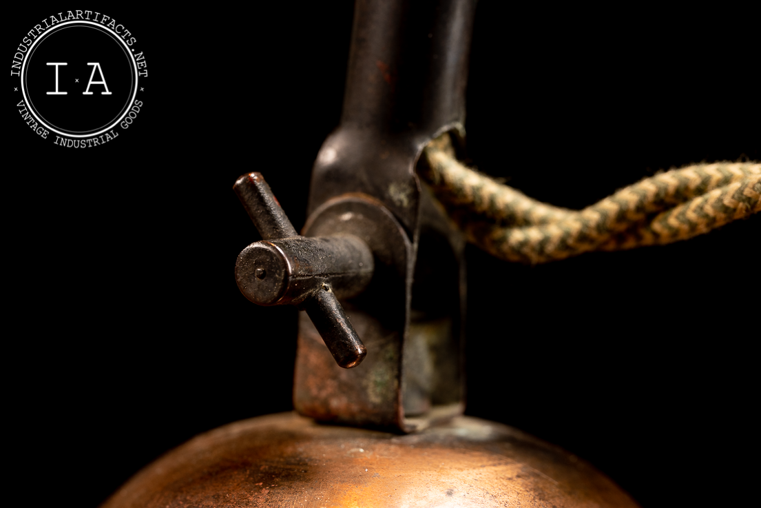 c. 1904 Articulated Copper Table Lamp by Holophane