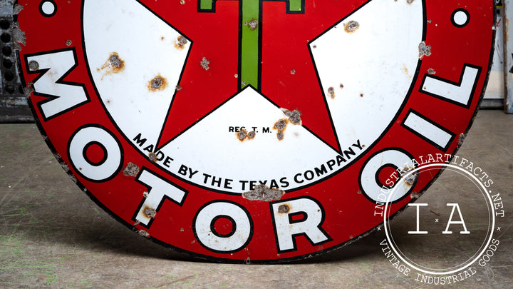ORIGINAL Texaco DSP Porcelain Sign 42