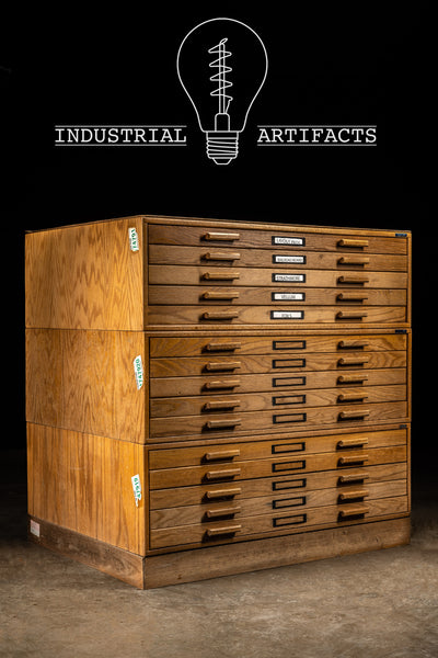 Vintage Mayline Flat File Cabinet - 3 Stack