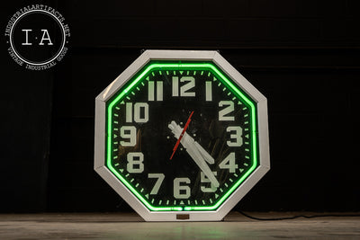 Vintage Neon Clock by Chicago Mfg. Co.
