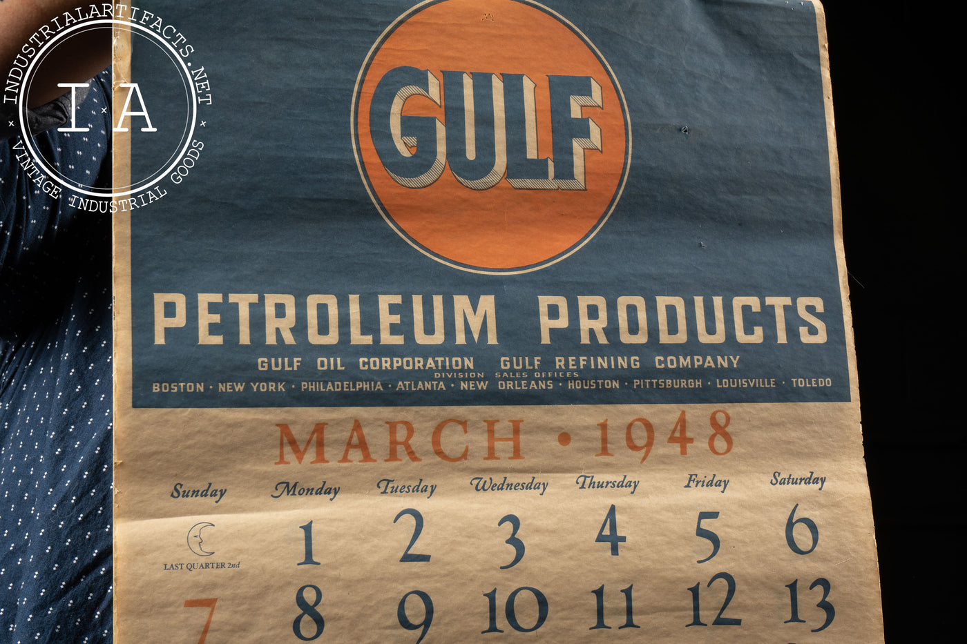 Gulf Oil Tearaway Calendar c.1948